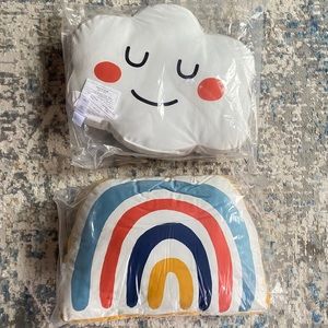 Indigo OUI Cloud & Rainbow Toss Cushions (NWT)